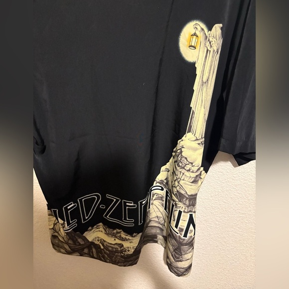 Black Led Zeppelin by Dragonfly Casual Button Down Shirt - Picture 2 of 5